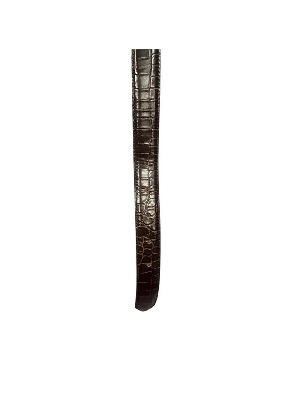 Talbots Vintage Italian Leather Croc Embossed Belt
